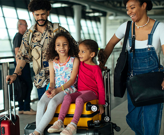Familia lista para viajar